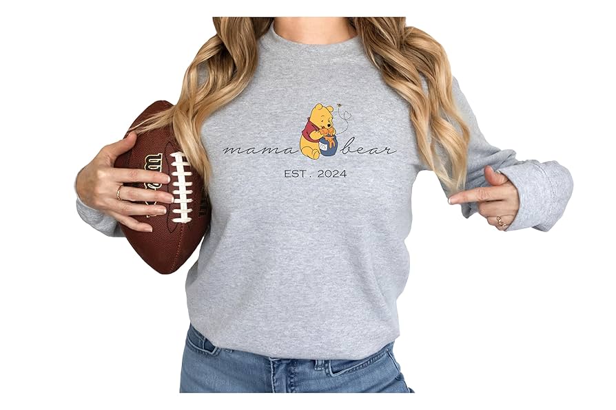 Amazon.com: Mama Bear Sweatshirt, W.innie T.he P.ooh Mama